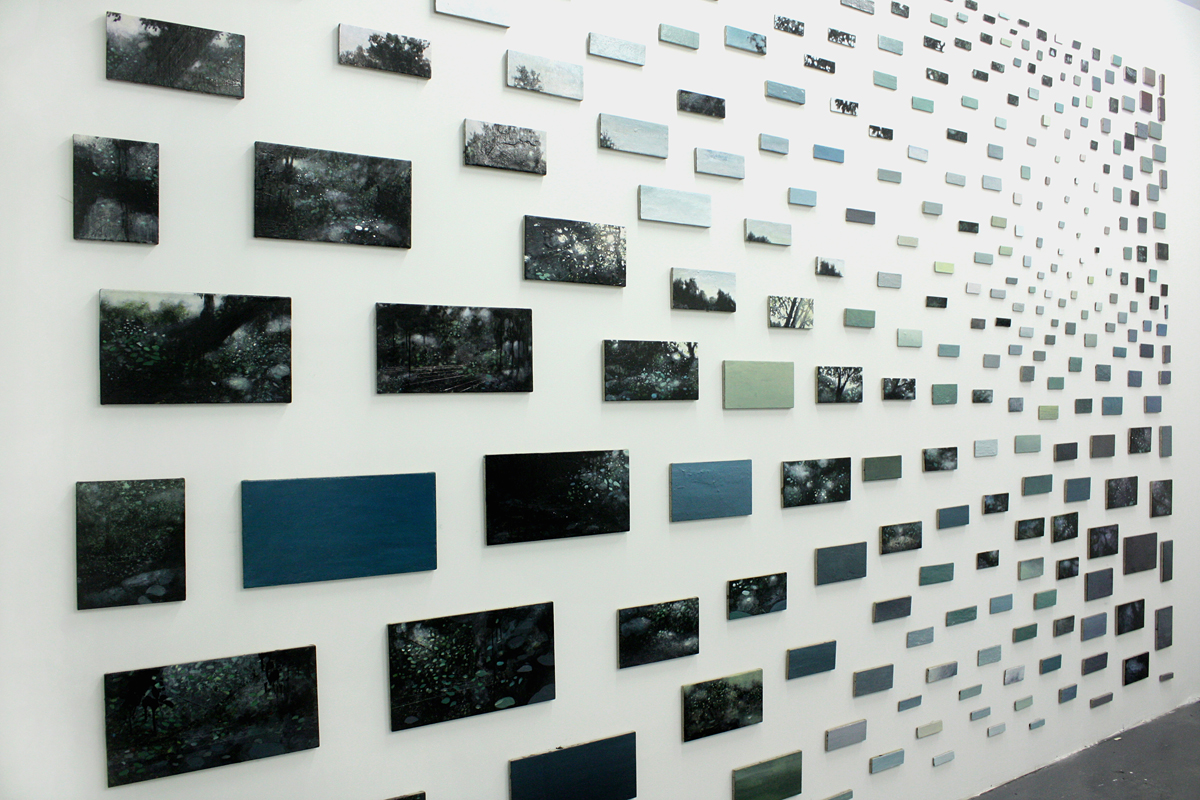 The Approach (detail), 2011, 333 panels, 120" x 192"